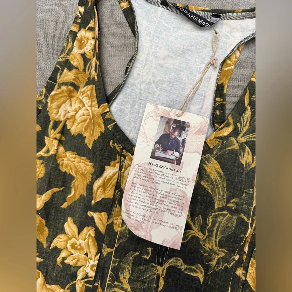 GARY GRAHAM422 NEW WITH TAGS nwt Jersey Tank Dress Art To Wear Stretchy Small